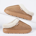 Unisex Winter Fluffy Platform Slippers Thick Sole Non Slip Warm House Slippers for Women 2025 New Comfort Faux Fur Cotton Shoes