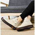 Winter Fleece-Lined Warm Cotton Boots - Women's British Style Fashionable & Versatile Velcro High-Top Flat Shoes