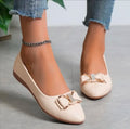Fashionable/Hot Selling Anti Slip Work and Leisure Shoes for Women Spring Autumn New Pointed Bow Sexy/Comfortable Flat Shoes