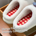 Cute Mushroom Plush Slippers Women Men Winter Warm Thick Sole House Shoes Indoor Fuzzy Non-Slip Comfortable Couple Footwear