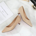 Women Shoes Kitten Heels Maogu Low Heel Pumps Lady Pointed Toe Kitten Heels Female Green Flock Plus Size 43 44 45 46 Red Shoes 2023 Women 5cm High Heels