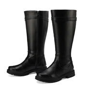 2025 Fashion Women  High boots Round Toe Thick Heels  Zipper Belt Buckle Plus Size 46 47 48 Leisure Daily Shoes riding boots