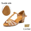 SWDZM Girls Latin Dance Shoes Tango Ballroom Shoes Ladies Girls Salsa Sandals Soft Sole Dancing Shoes for Women Dance Shoes