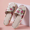 Fashion Floral Slippers Women Casual Comfortable Indoor Home Flat Shoes Anti Slip Sandals Spring Autumn September Essential