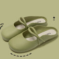Comfortable Mary Jane Closed Toe Mules Shoes Spring 2026 Trend Cross Strap Soft Thick Sole Clogs Shoes Girls Flat Garden Slides