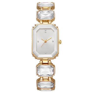 New Rhinestone Quartz Watches Diamond Studded Watch Strap with Adjustable Bracelet Square Shaped Watch Wrist Decoration Gift