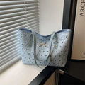 Sweet Bow Print Shoulder Bag Large Capacity Trendy Women's Handbag Tote Underarm Bag Fashion Travel Storage Bag Birthday Gifts