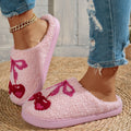 Fashion Cute Bow Cartoon Women Slippers Comfort Indoor Bedroom Breathable Anti-slip Casual Couple's Home Shoes Party
