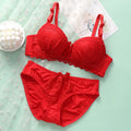 Sexy Women Bra Set Lingerie Set Breathable Lace Underwear Suit Female Push Up Wireless New Bra Briefs Set Cute Top and Panties