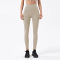 SOISOU Nylon Yoga Pants Gym Leggings Women Girl Fitness Soft Tights High Waist Elastic Breathable No T Line Sports Pants