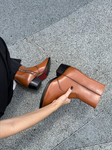 Women Ankle Boots Boots Customized Unisex Height Increasing 12CM Ankle Boots Oversized Retro High-top Boots Women Invisible Heighten Chelsea Boots