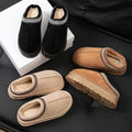 Hot Winter Women Slippers Plush Interior Anti Slip Thick Sole Fashion Embroidered Warm House Shoes for Ladies