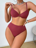 Women Push Up Bras Set Underwire Padded Bra and Panty Everyday Wear Lingerie Set For Women