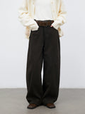 Women High Waist Jeans Pants Loose CHIC VEN New Women Jeans Solid Loose Casual Retro High Waist Wide Legs Denim Pants Plush Female Trousers Spring Autumn 2026