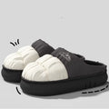Long Plush Thick Warm Winter Slippers Women Waterproof Down Outdoor Slippers Unisex Mix Color Non Slip Cotton Shoes Woman Comfy