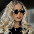 Retro punk Sun Protection Sunglasses Vintage New Women's Metal Oval Sun Glasses Ladies Classic Eyewear UV400 Gafas De Sol