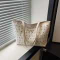 Sweet Bow Print Shoulder Bag Large Capacity Trendy Women's Handbag Tote Underarm Bag Fashion Travel Storage Bag Birthday Gifts