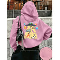 Women Casual Streetwear Hoodie Funny Cat Ufo Abduction Print Graphic Pullover Sweatshirt Autumn Winter Outfit Fall Clothes