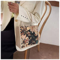 Fashion Linen Gift Tote Bag Casual National Style Handbag Hand-Carrying Lunch Bag Women