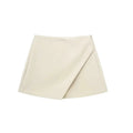 HXAO Skort For Women High Waist White Black Skirt Pants Woman Summer 2024 Asymmetric Khaki Skirt Shorts Casual Women's Skort