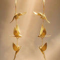 Personalized Retro Swallow Tassel Long Earrings For Women Temperament Gold Bird Earrrings Office Party Jewelry Accessory Gift