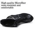 DKZSYIM Latin Dance Shoes Women Red Black Ballroom High Top Jazz Shoes Ladies Men's 5-11cm Heels Salsa Tango Dancing Shoes