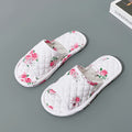 Women Home Slippers Soft Cotton Floral Floor Shoes Antislip Bedroom Slippers Lightweight Couple Slippers Fashion Women Shoes