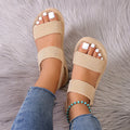 Big Size Minimalist Slingback Wedge Sandals For Women Outdoor Summer Platform Shoes Light Weight Soft EVA Female Leisure Sandals