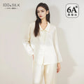Women's Plus Size Anti-Wrinkle Mulberry Silk Pajamas Set Breathable Summer Sleepwear Comfortable Loungewear