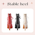 Women Boots Boots Latin Dance SWDZM Women Dance Boots Shiny Latin Jazz Dance Shoes Full Rhinestone Dancing Boots Customizable Heels Women Ladies Dancing Shoes
