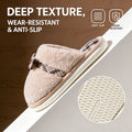 Winter Warm Plush Slippers for Women Men Plaid Bowknot Design Thick Sole House Shoes Indoor Fuzzy Casual Cute Couple Slides