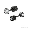 925 Sterling Silver Gold White/Black/Color Zircon Stud Earrings For Women Fashion Jewelry Party Wedding Accessories