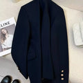 Spring Fashion New Women's Elegant High-end Suit Jacket with Lapel and Student Design Sense, Versatile Long Sleeved Jacket