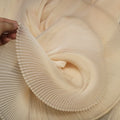 Dresses Pleated Organza Fabric Organza Accordion Pleated Fabric By The Meter for Clothing Dresses Stage Decoration Sewing High-end Fashion Designer Cloth White