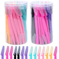 Eyebrow Razor for Women 10/30/40Pcs Eyebrow Razor Facial Razor for Women Multipurpose Exfoliating Dermaplaning Tools with Precision Cover Safety Beauty