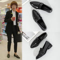 Women Shoes Spring Autumn 2022 New Black Pointed British Style Small Leather Shoes Loafers Shoes Single Shoes Vulcanize Shoes