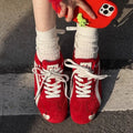 Red Apple Training Shoes Women's Soft Bottom Lightweight and Comfortable Forrest Gump Shoes Sports and Leisure Board Shoes