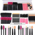 300pcs Deluxe Makeup Tool Kit Disposable with Portable Storage Case Lipstick Applicator Mascara Wands Eyelash  Eyeshadow Brushes