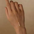 Jewelry Couple Party Bracelet CANNER 1PCS 925 Sterling Silver Ring Bracelet Jewelry for Women Chain Ring Bracelet Silver 925 Finger Bracelet Hand Chains