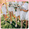 4-12Sets Fuzzy Slippers Bridesmaid Slippers Wedding Women Houes Shoes Bachelorette Party Favors Gift Open Toe Soft Warm Fuzzy