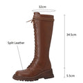 New Split Leather Platform Wedges Women Boots Round Toe Lamb Hair Short Boots for Women High Heels Winter Knee-high Boots Women