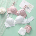 Sexy Women Bra Set Lingerie Set Breathable Lace Underwear Suit Female Push Up Wireless New Bra Briefs Set Cute Top and Panties