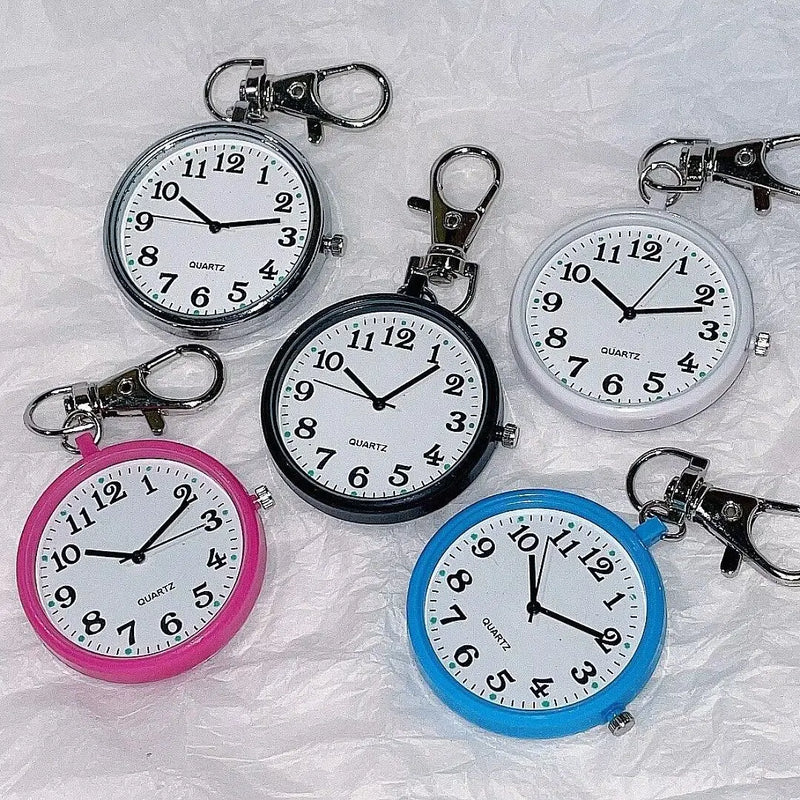 For Nurses Doctors Students Minimalist Watches Child Gift New Tiny Cute Quartz Pocket Watch with Keyring Men Women JJ3594