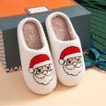 Christmas Plush Slippers Women Home Silent Holiday Gingerbread Cozy Fluffy Shoes Gift for Girls Winter Indoor Unisex Lightweight