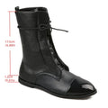 2026 New Women's Autumn Plus Size British Style Mid-Calf Pointed Toe Slim Fit Single Boots Outdoor Fashion Motorcycle Boots