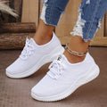 Women's Leisure Sports Shoes in Solid Colors with Knit Upper and Soft Soles for Running Tennis and Workouts Ideal for Travel