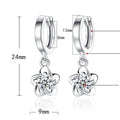 925 Sterling Silver Earrings Jewelry High Quality Retro Simple Pattern Purple White Zircon Earrings Hot Sale
