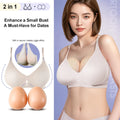 Women's Breast Enlargement Pad LERVANLA Women's Silicone Fake Boobs Form Underwear 2-In-1 Fake Breasts With Bra For Breast Enlargement Pad Chest Becomes Big