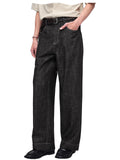 High Waist Jeans Pants Wide Leg Retro Men's High Waist Wide Leg Jeans Loose Fit Denim Pants Breathable Casual Stretchy Heavyweight Cotton Y2K Baggy Trousers
