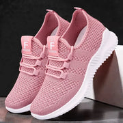Women's Shoes Ladies Outdoor Casual Sneakers Breathable Knit Upper Lightweight Comfortable Anti Slip Soft Walking Shoes